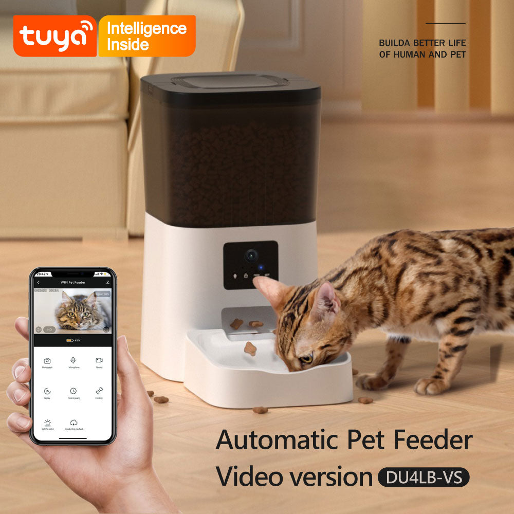 Smart Life Tuya WIFI Pet Dog Cat Food Feeder w/ 1MP Camera | 4L | 5V
