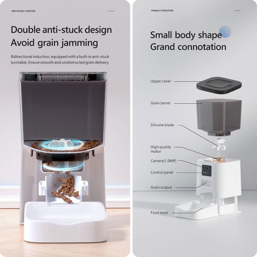 Smart Life Tuya WIFI Pet Dog Cat Food Feeder w/ 1MP Camera | 4L | 5V