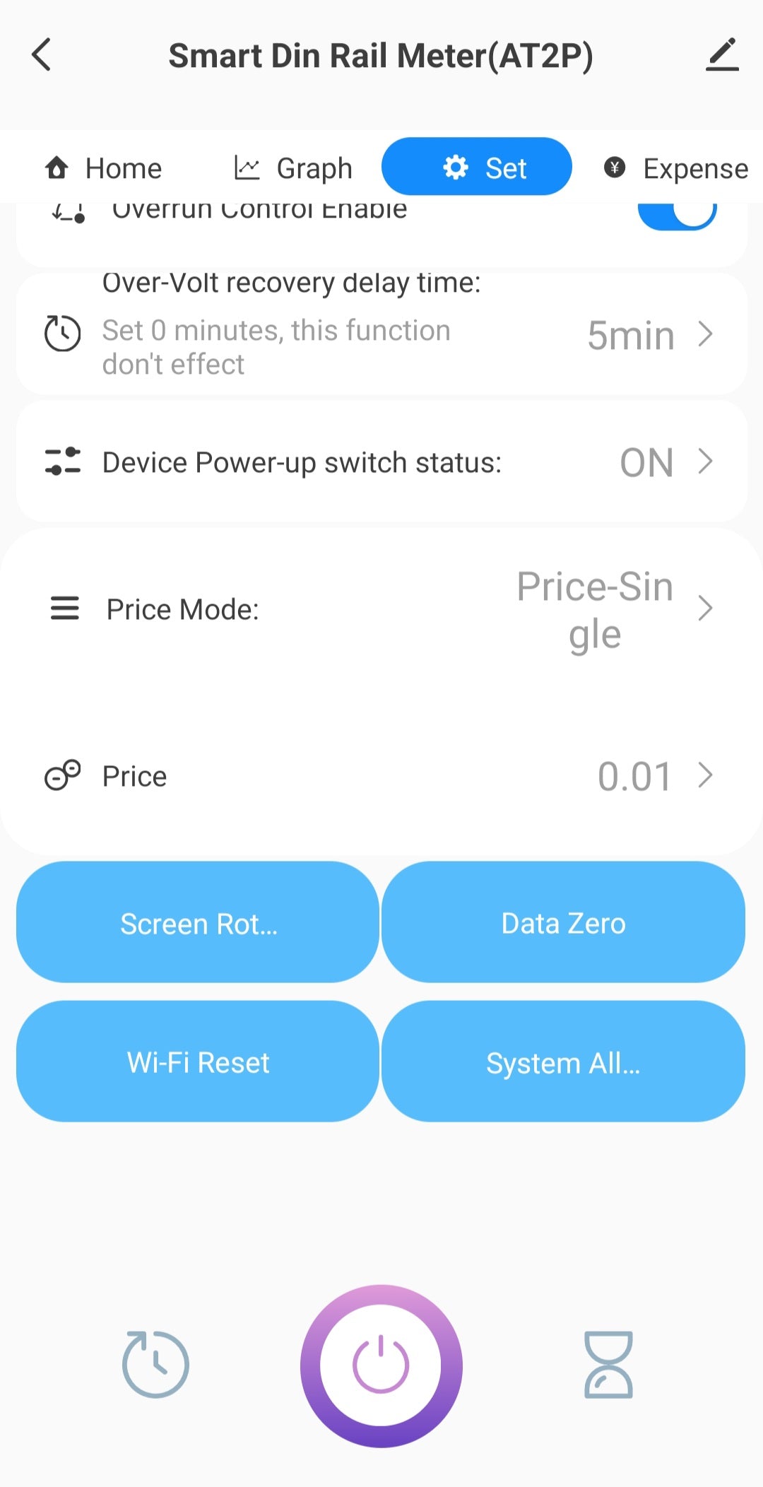 Smart Life Tuya WIFI Switch 100A 265V w/ Power Consumption Energy Monitoring Prepaid Meter