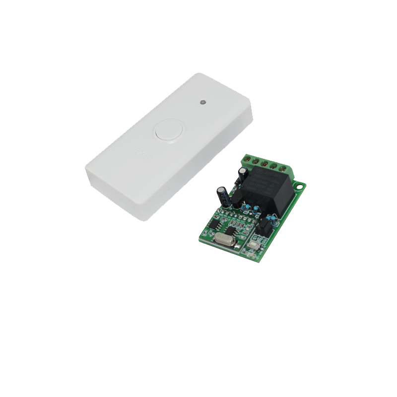 Wireless RF433Mhz Exit Button Door Release Button for 12V Access Control | Dry Contact