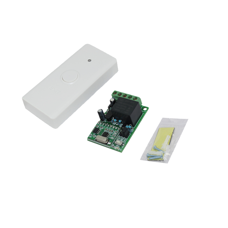 Wireless RF433Mhz Exit Button Door Release Button for 12V Access Control | Dry Contact