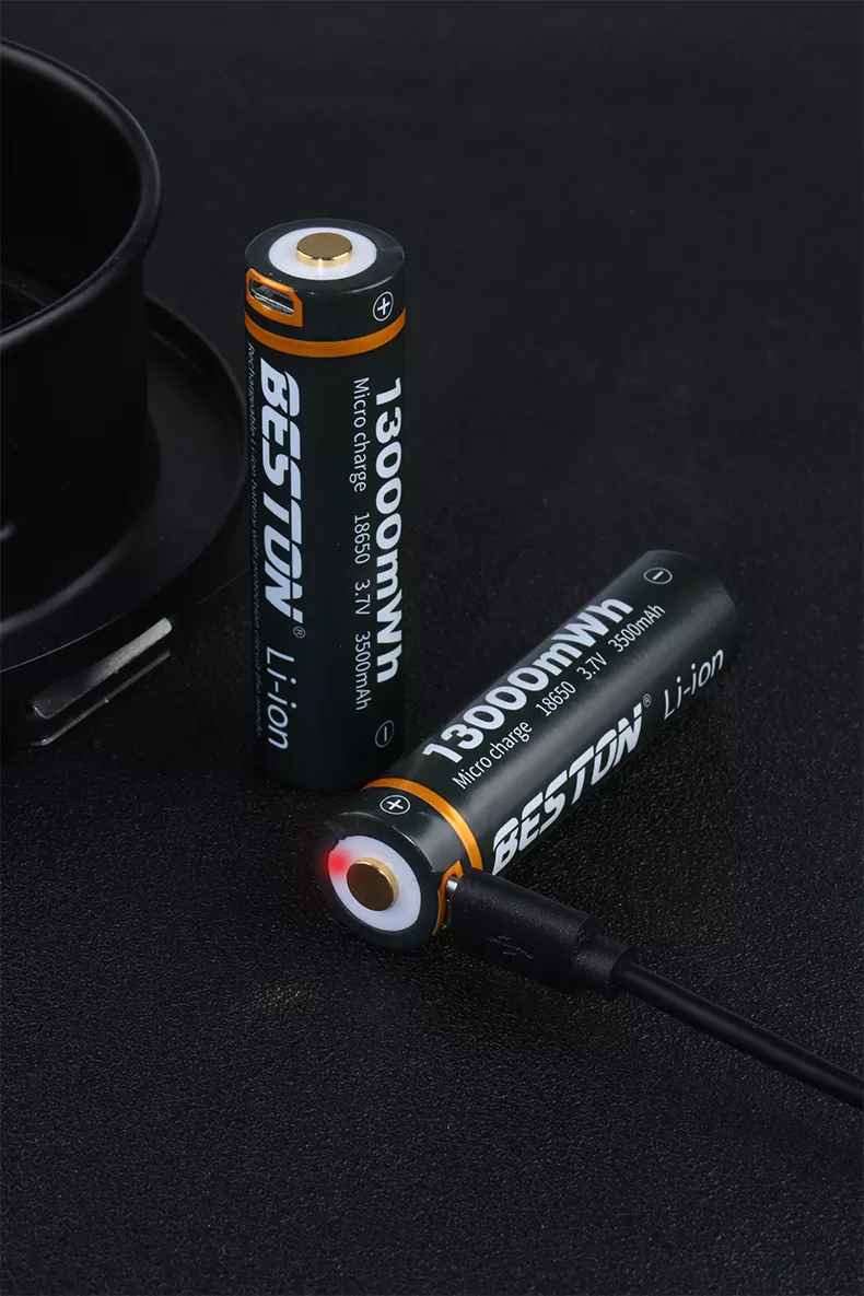 BESTON 18700 Micro USB Rechargeable Lithium Battery | 3.7V | 3500mAh | 1 Pack