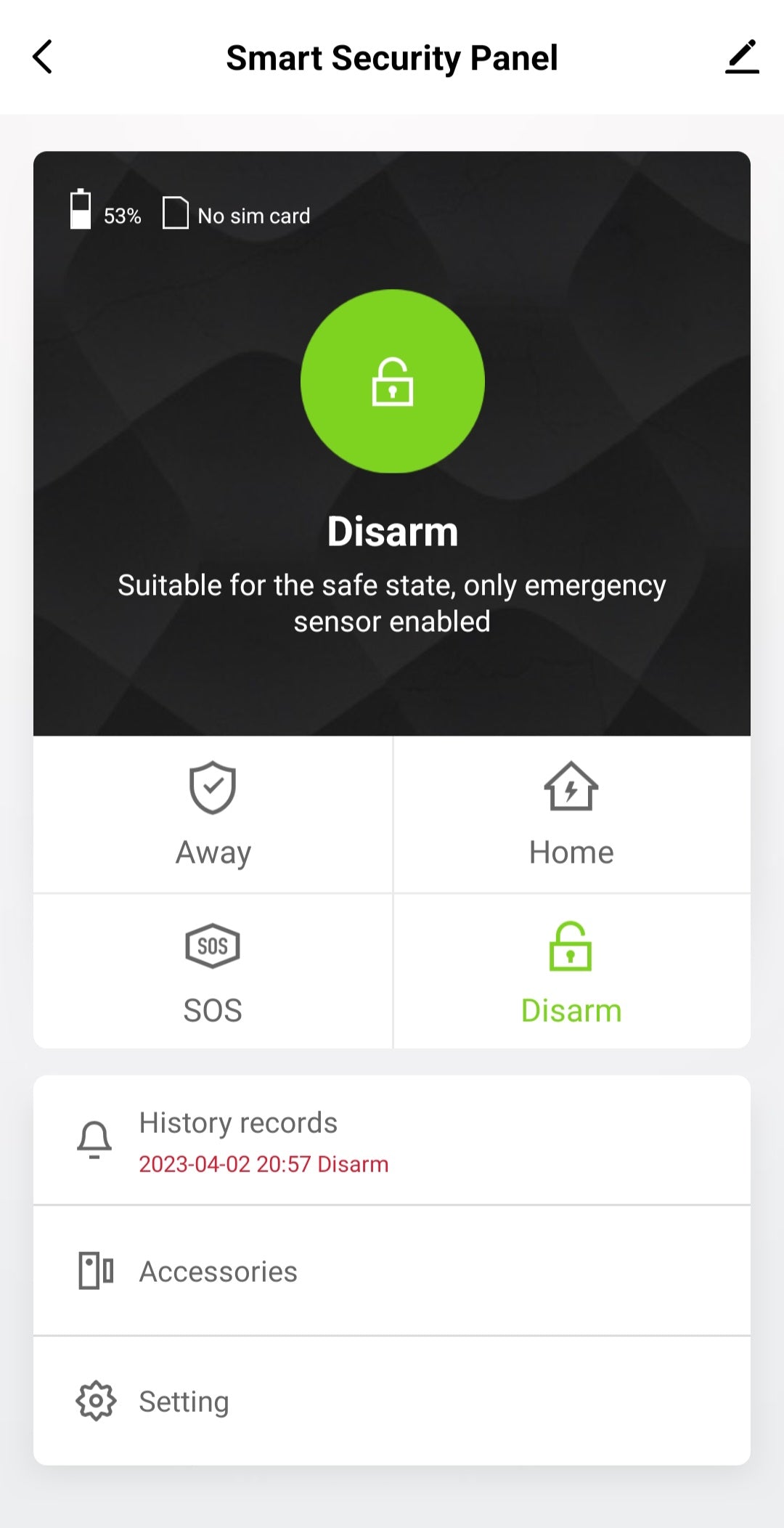 Smart Life Tuya WIFI 4G SIM Card 5 inch Touch Screen Alarm System | H502 | 5V w/ Backup Battery