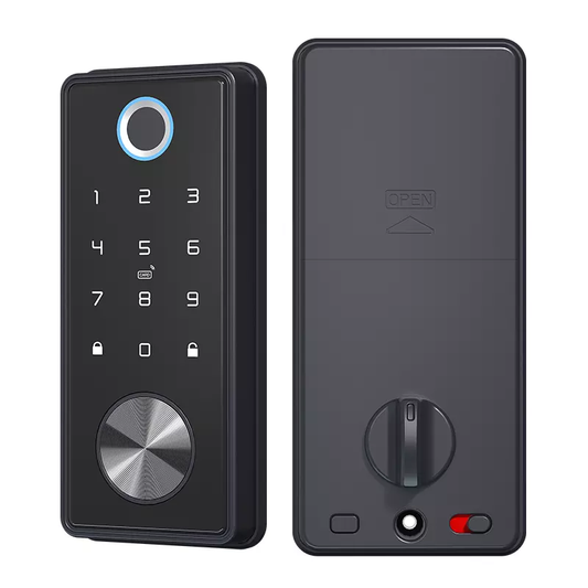 Smart Life Tuya WIFI Access Control Fingerprint Keypad Card Door Lock T1 (Black)