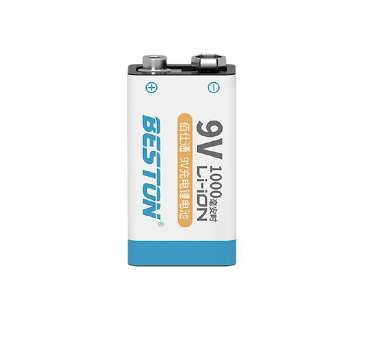 BESTON 9V Rechargeable Lithium Battery | 8.4V | 440mAh | 1 Pack