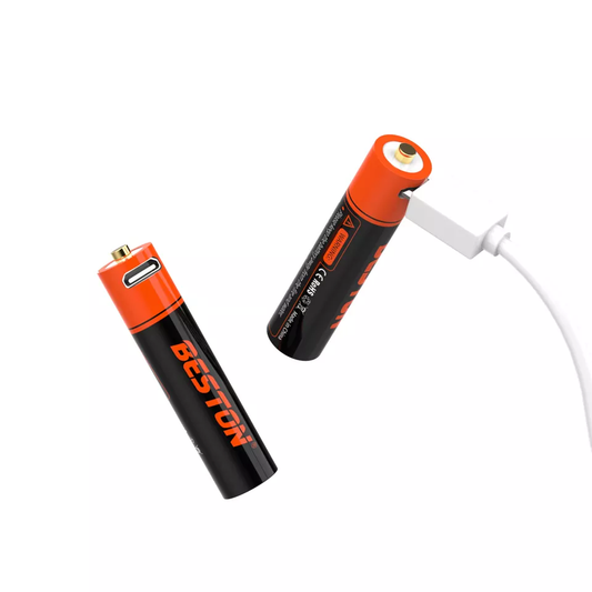 BESTON AAA Micro USB Rechargeable Lithium Battery | 10380 | 1.5V | 690mAh | 2 Pack