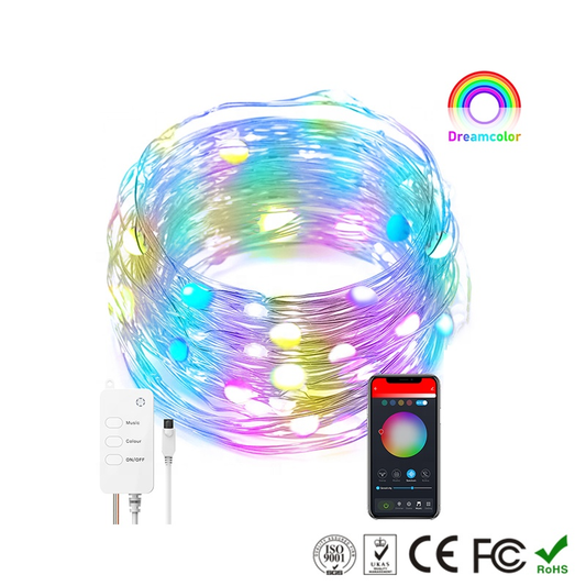WIFI Control Smart Life Tuya 5M RGB LED String Fairy Lights