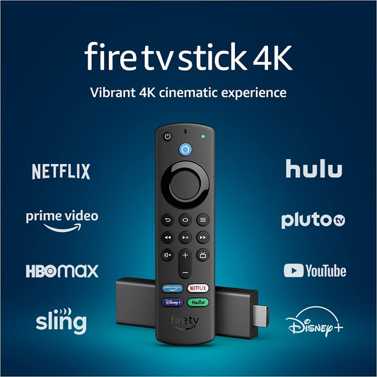 Fire TV Stick 4K streaming device with latest Alexa Voice Remote (includes TV controls) 2021