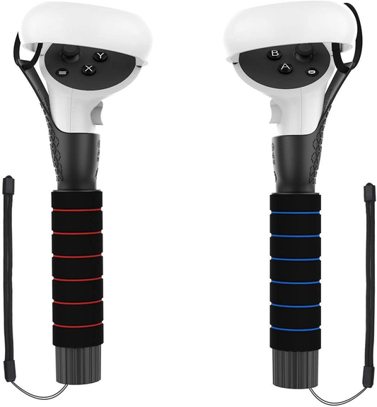 AMVR Dual Handles Extension Grips for Oculus Quest 1 2 Rift S Controllers Playing Beat Saber