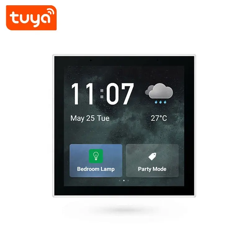 WIFI Control Smart Life Tuya 4'' In-Wall Multi-Functional Touch Screen Control Panel