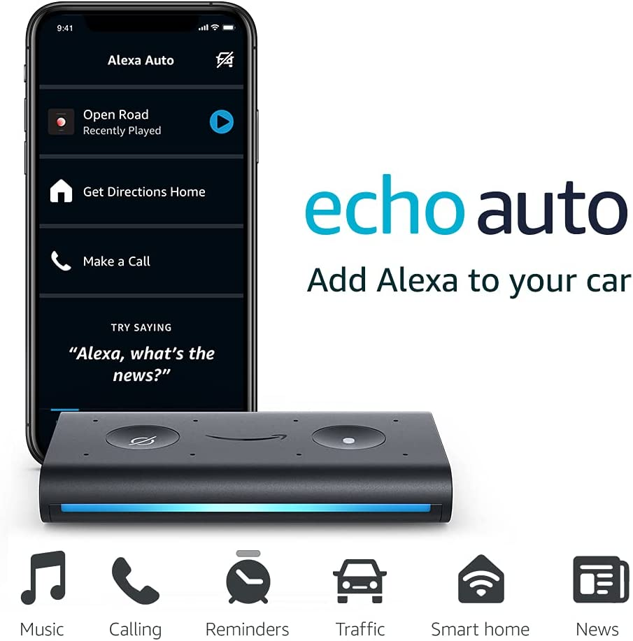 Echo Auto (1st gen) Hands-free Alexa in your car with your phone