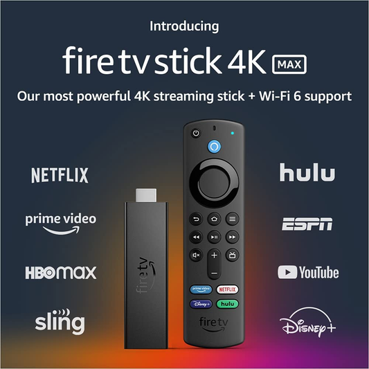 Fire TV Stick 4K Max streaming device, Wi-Fi 6, Alexa Voice Remote includes TV controls 2021