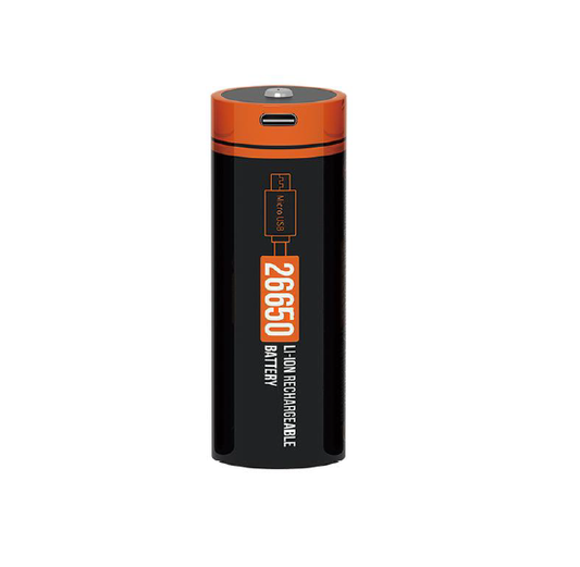 BESTON 26700 Micro USB Rechargeable Lithium Battery | 3.7V | 5000mAh | 1 Pack