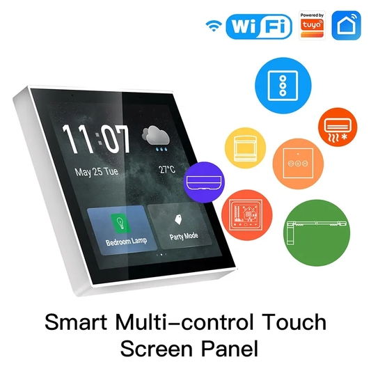 WIFI Control Smart Life Tuya 4'' In-Wall Multi-Functional Touch Screen Control Panel