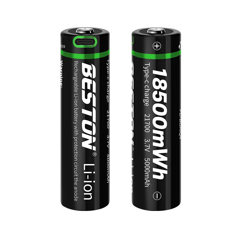 BESTON 21770 USB C Rechargeable Lithium Battery | 3.7V | 5000mAh | 1 Pack