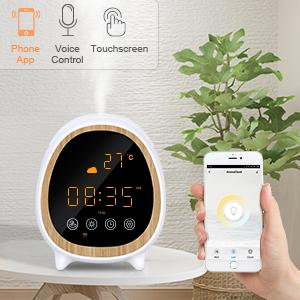 Smart Life Tuya WIFI Essential Oil Aroma Diffuser w/ Temperature Weather Time Clock