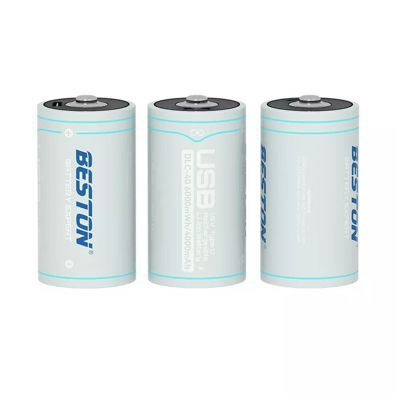 BESTON D Cell USB C Rechargeable Lithium Battery | 1.5V | 4000mAh | 1 Pack