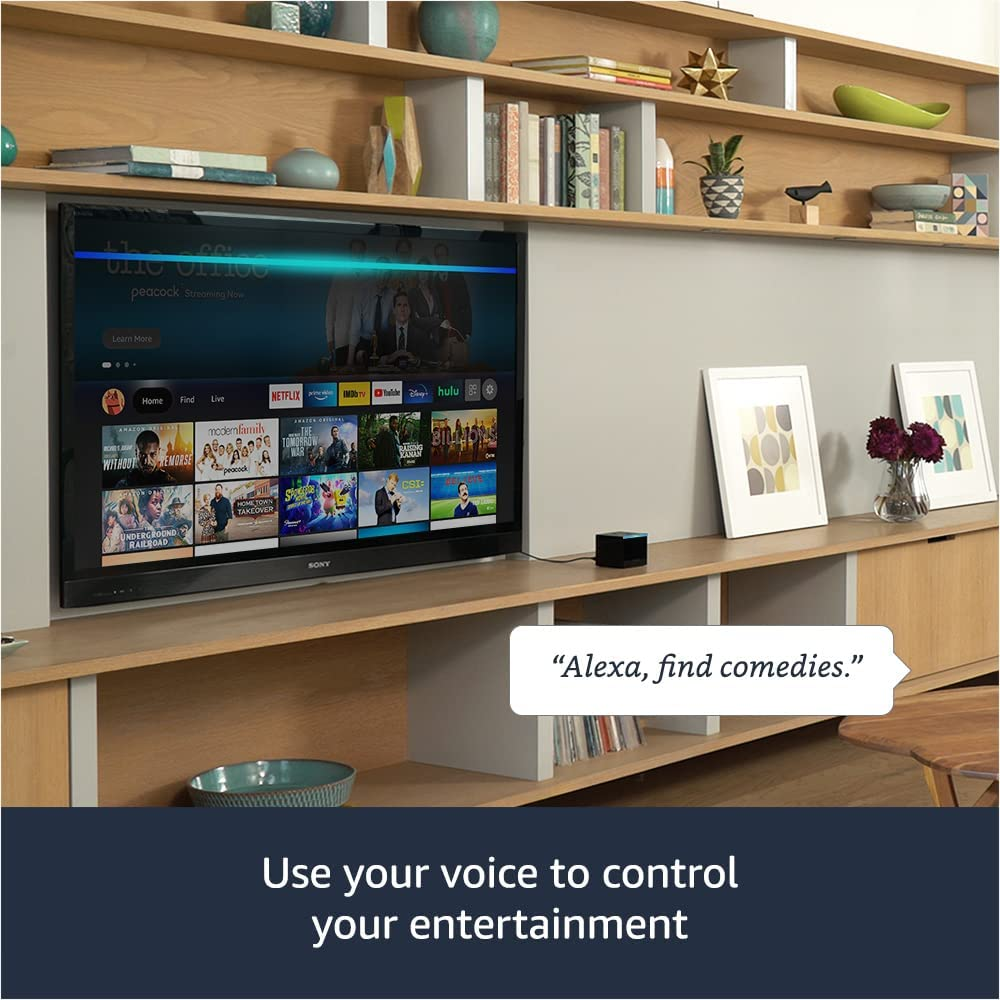 Fire TV Cube, Hands-free streaming device with Alexa, 4K Ultra HD includes latest Alexa Voice Remote