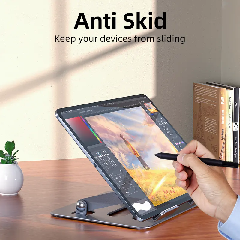 2 in 1 Aluminium Alloy Mobile phone Holder Tablet Stand 180 degree Free Rotation