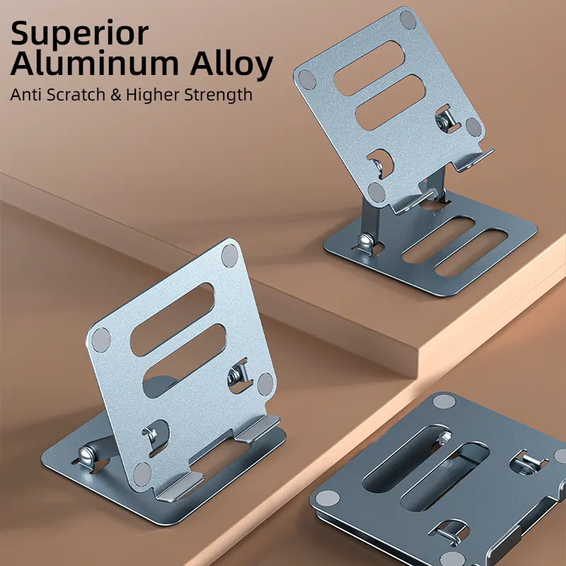 2 in 1 Aluminium Alloy Mobile phone Holder Tablet Stand 180 degree Free Rotation
