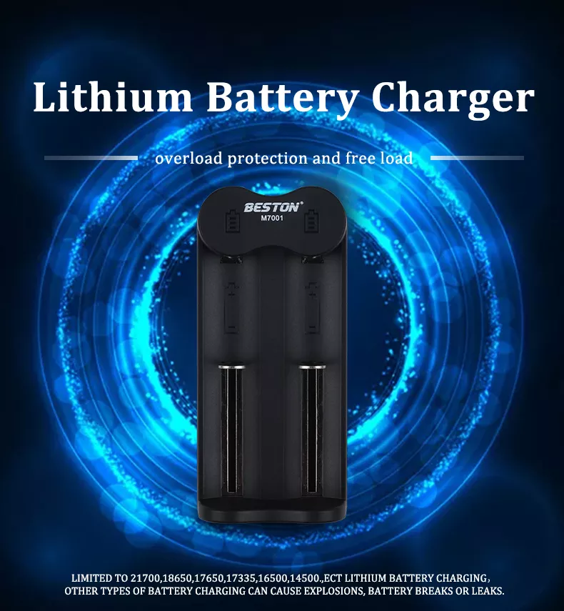 BESTON M7001 Rechargeable Lithium Battery Smart Charger for BESTON 3.7V Batteries | 2 Slot