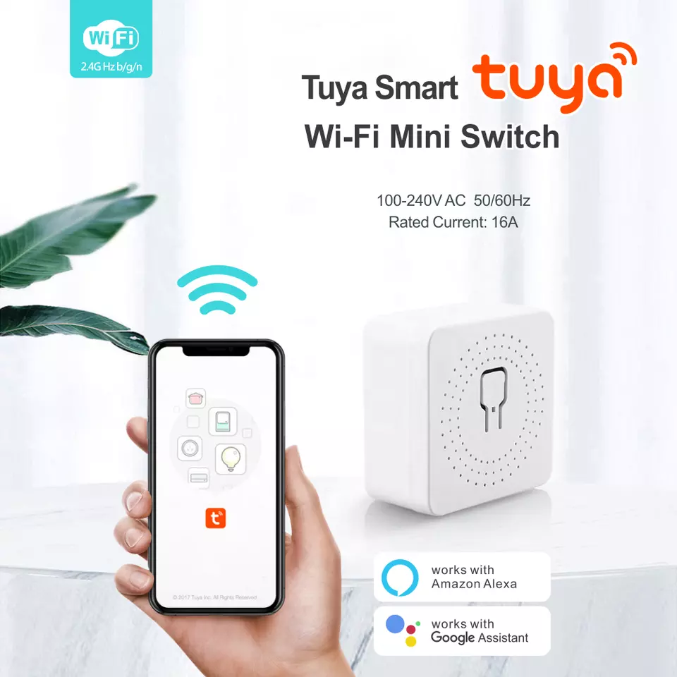 Smart Life Tuya WIFI 1CH 16A 3500W 3.5KW Appliance Mini Switch