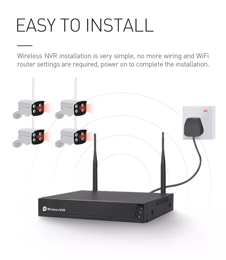 Smart Life Tuya NVR CCTV Camera Kit w/ 4 Outdoor 5MP Cameras & Audio