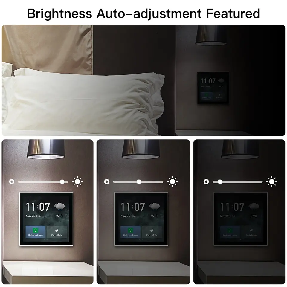WIFI Control Smart Life Tuya 4'' In-Wall Multi-Functional Touch Screen Control Panel