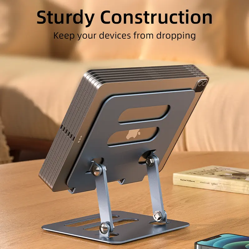 2 in 1 Aluminium Alloy Mobile phone Holder Tablet Stand 180 degree Free Rotation