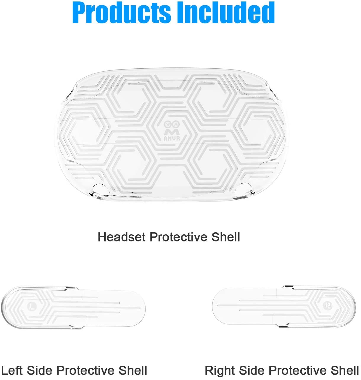 AMVR Protective Shell, Light Durable Front Facing for Oculus Quest 2 - Transparent