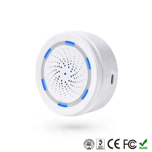 WIFI Control Smart Life Tuya 100dB Siren Alarm Sensor with Temperature and Humidity Sensor