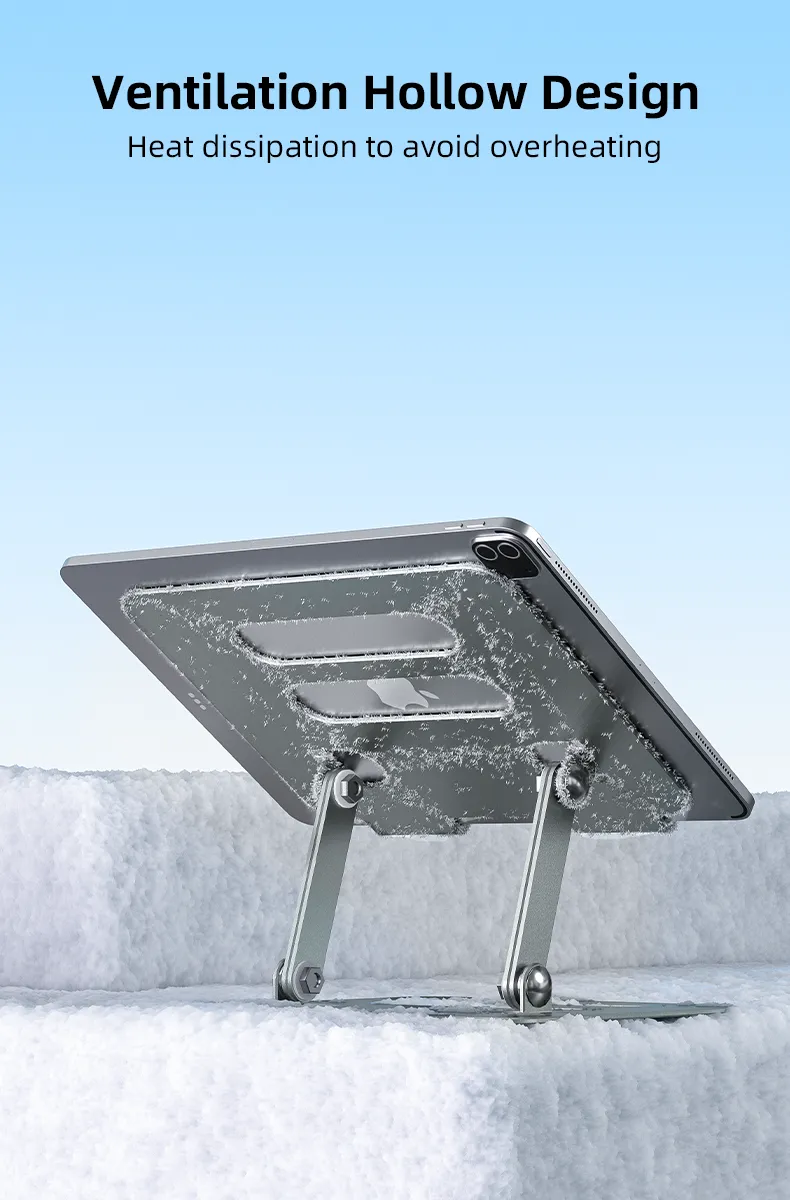2 in 1 Aluminium Alloy Mobile phone Holder Tablet Stand 180 degree Free Rotation