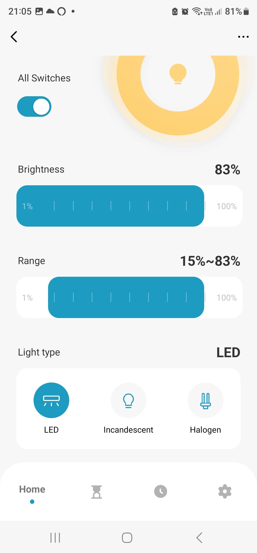 Smart Life Tuya WIFI 1CH Dimmer Light Switch | Live & Neutral Wire | White