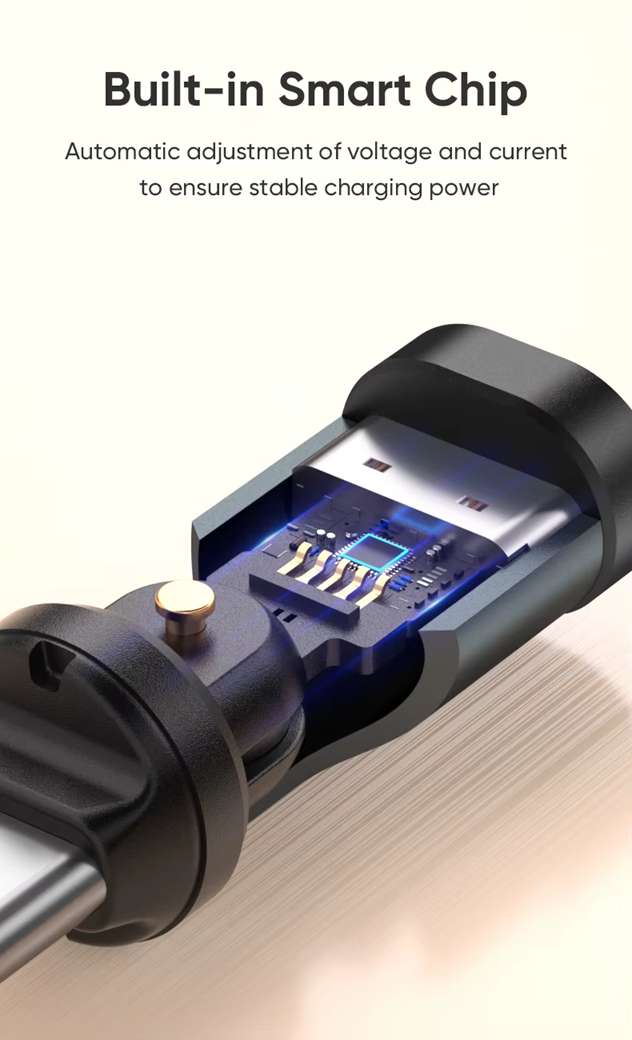 USB C to USB C Adaptor | 240W 48V 5A | Data Transfer Fast Charging | 360° 180° Rotatable | Black