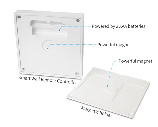 Wireless Touch 2.4G RF Remote Controller | 4 Zones | CCT | Dimming | 3V | WR02RF | White