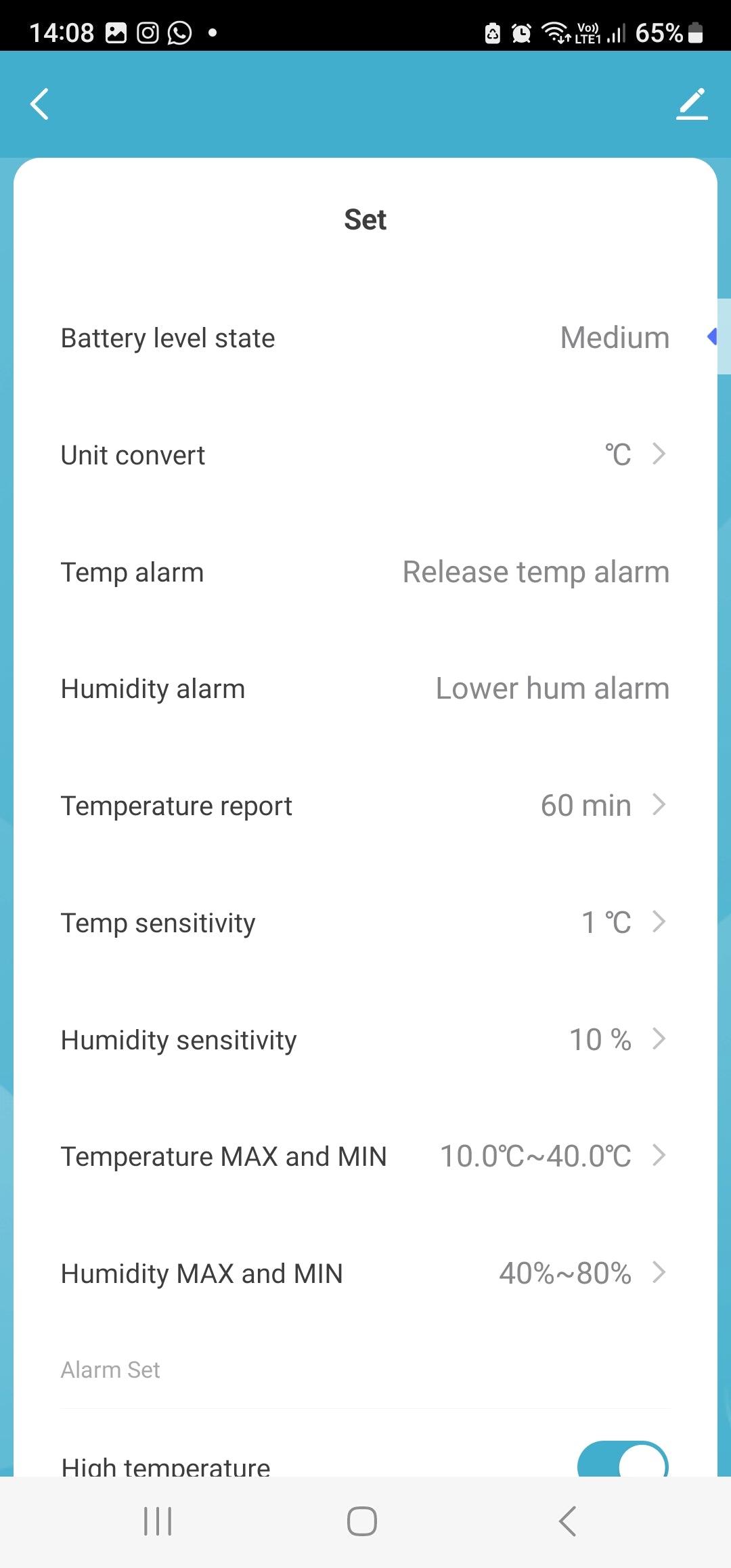 Smart Life Tuya WIFI Temperature & Humidity Sensor | 3V