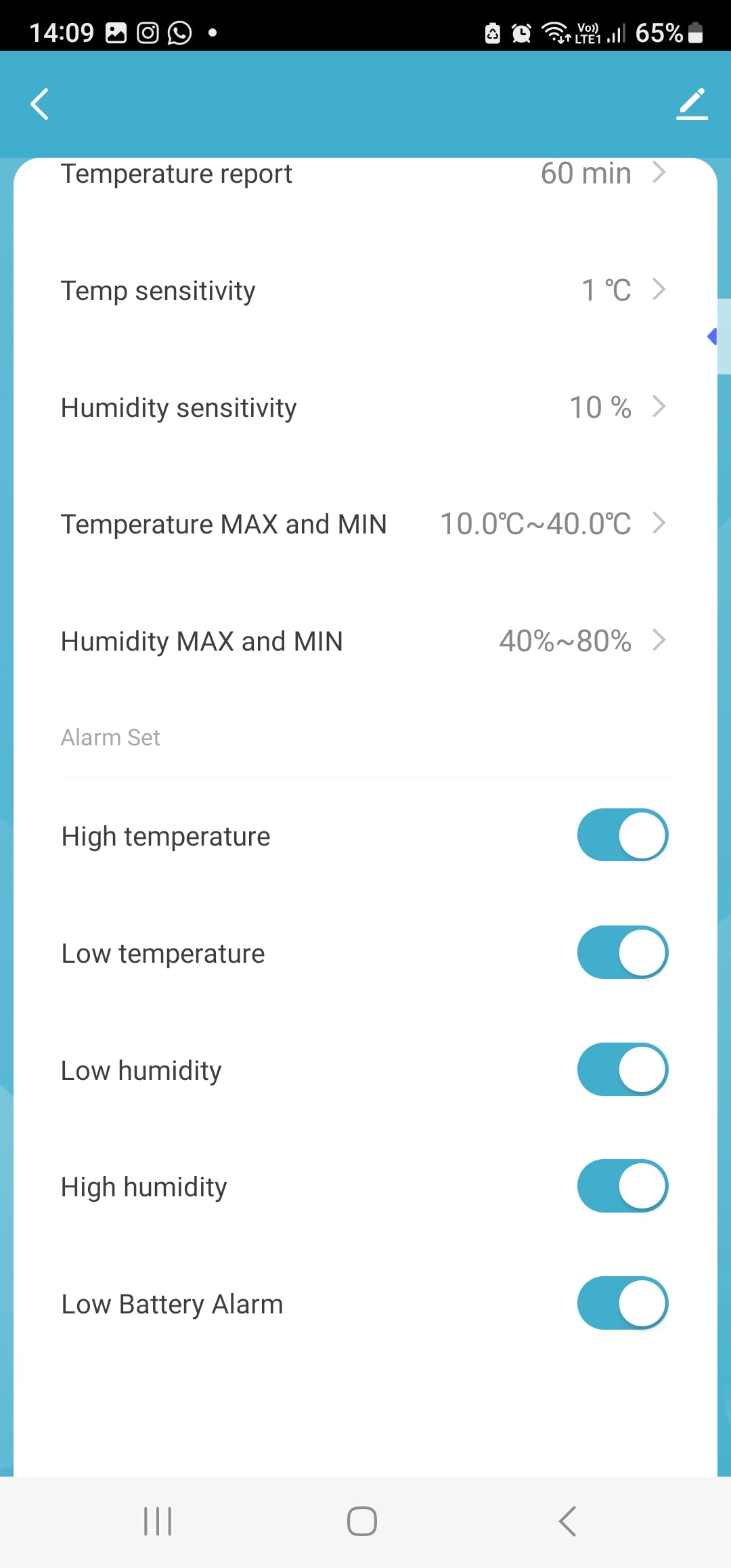 Smart Life Tuya WIFI Temperature & Humidity Sensor | 3V