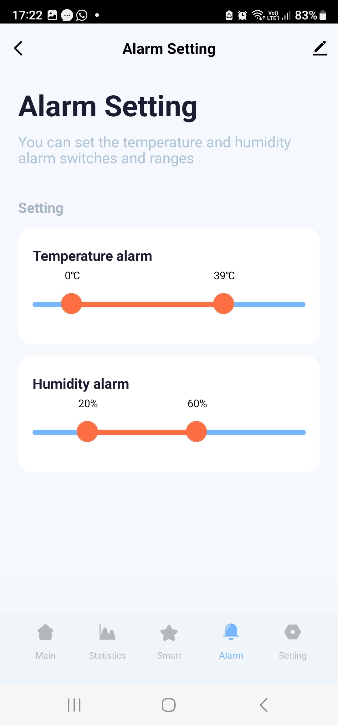 Smart Life Tuya WIFI Alarm Clock Time LED Display w/ Temperature & Humidity Sensor | 5V | White