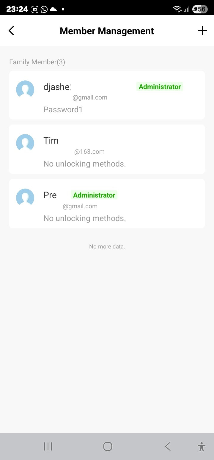 Smart Life Tuya WIFI Door Handle Fingerprint Keypad Card Doorbell Lock | D14 | Black