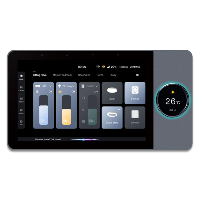 Smart Life Tuya WIFI 8 inch In-Wall Touch Screen Control Panel w/ Zigbee Gateway, RJ45