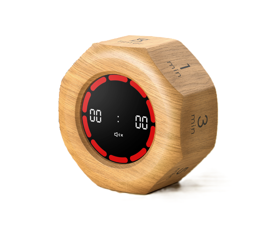 Flip Digital Timer Octagon – 1/3/5/15/30/60/90 Min Gravity Countdown/ Timer | Wood