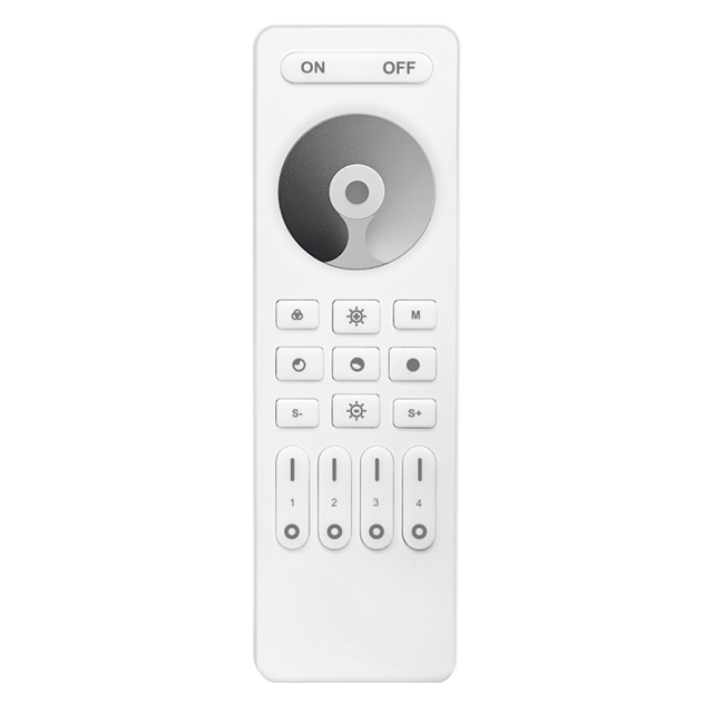 Wireless 2.4G RF Remote Controller | 4 Zones | Single Colour | Dimming | 3V | RC01RF | White