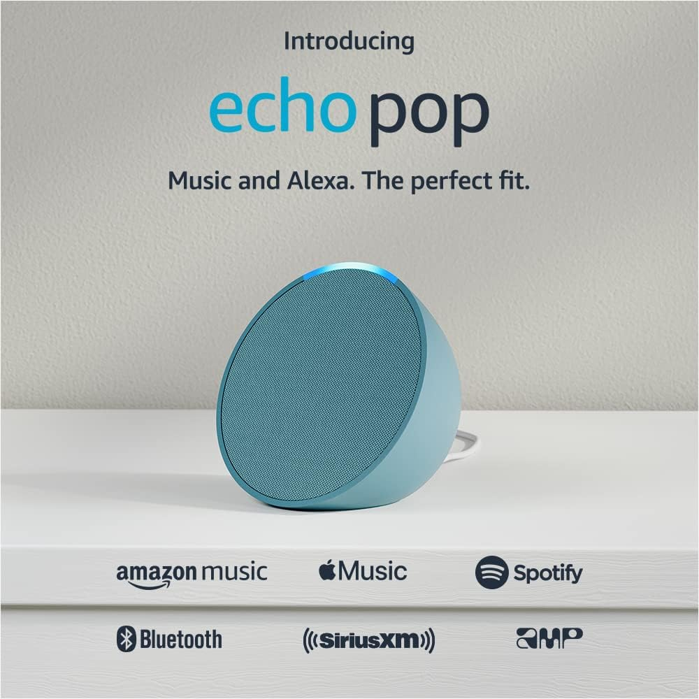 Echo Pop | Full sound compact smart speaker with Alexa | Midnight Teal