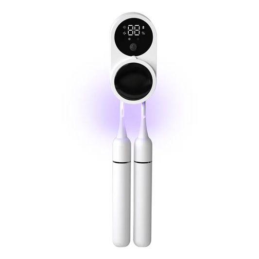 Toothbrush UVA UVC Sterilizer & Holder | 5V Rechargeable | Wall Mounted / Portable | 2 Slot