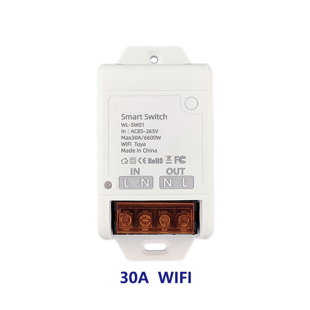 Smart Life Tuya WIFI 1CH 30A 6600W 6.6KW Switch Relay