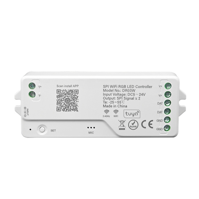 Smart Life Tuya WIFI LED Strip Light Controller | SPI | RGBIC | DC 5-24V