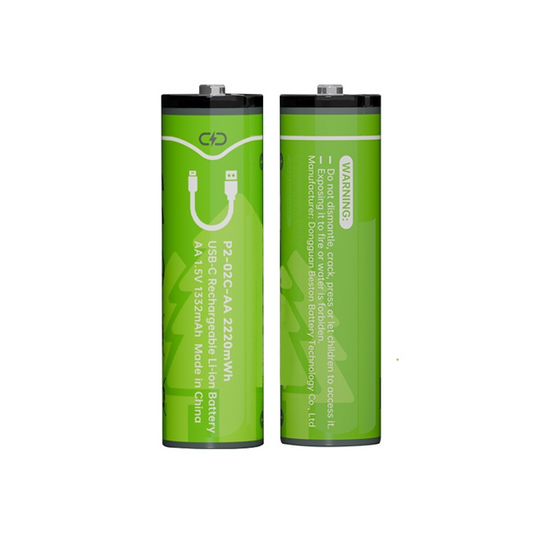 BESTON AA USB C Rechargeable Lithium-ion Battery | 14500 | 1.5V | 2000mAh | 4 Pack