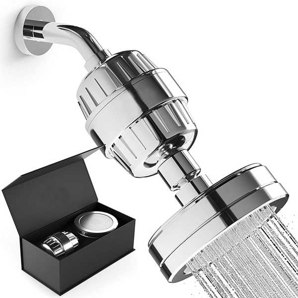 15-Stage Shower Filter with Vitamin C Shower Head (Chrome Plated)