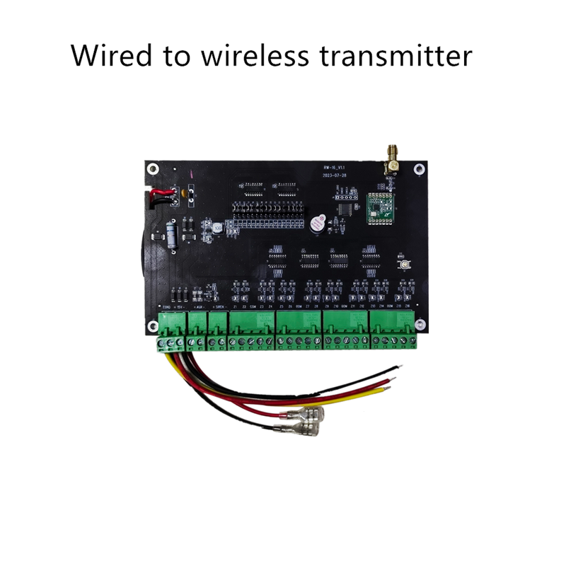 16CH Wired‑to‑Wireless RF433 Transmitter for Alarm Sensors & Detectors | DC 15V