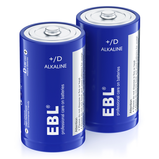 EBL D Alkaline Battery | 1.5V | 20000mAh | 2 Pack